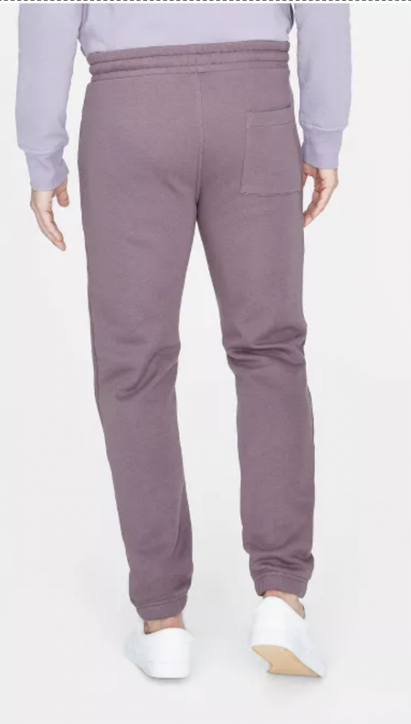 Men's stylish solid lavender loungewear polyester mid-rise joggers