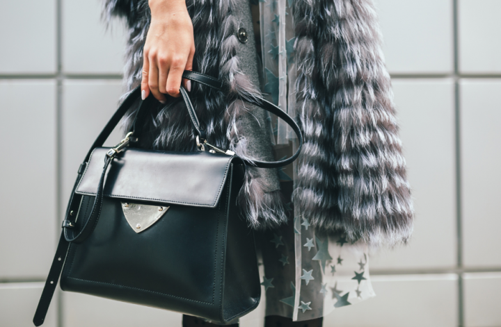 A black luxury fashion brand bag