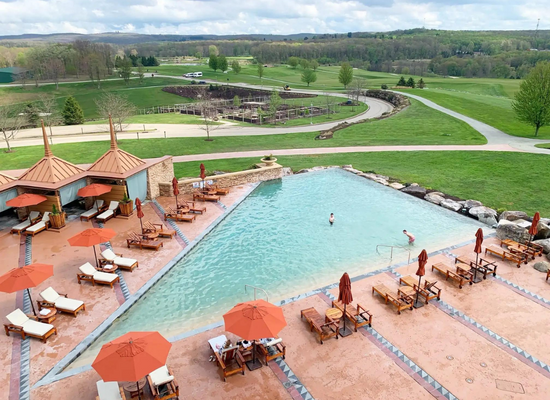 A beautiful luxury pool at Nemacolin