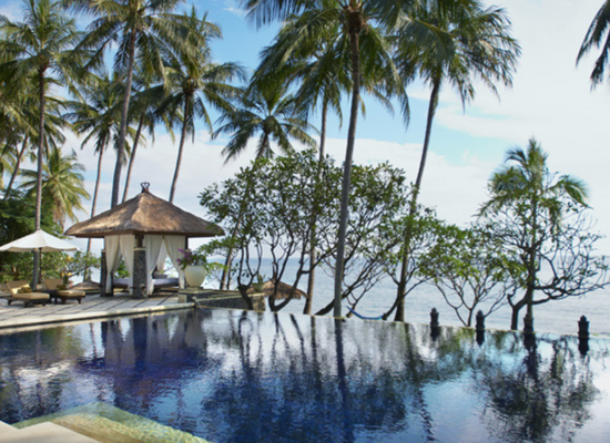A luxury pool at Spa Village Resort Tembok in Bali