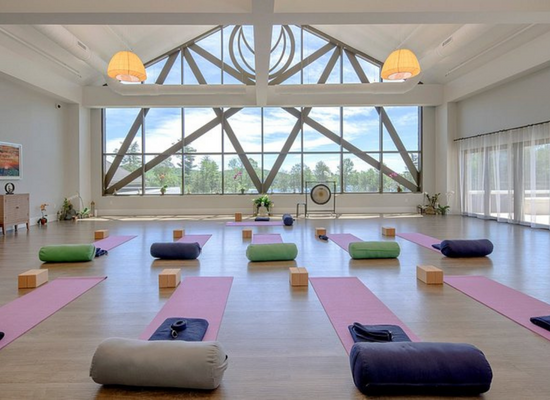 A luxury yoga studio